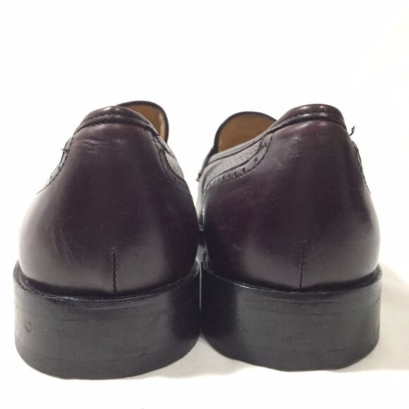 Vito Rufolo Shoes Tassel Loafer Cap Toe 10 Italy Leather Slip-On Burgundy main image 5